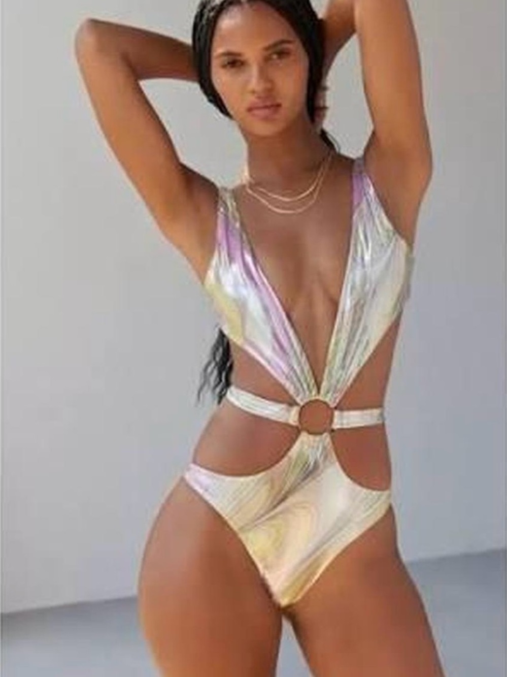Oceanus Celia Cutout One-Piece Swimsuit